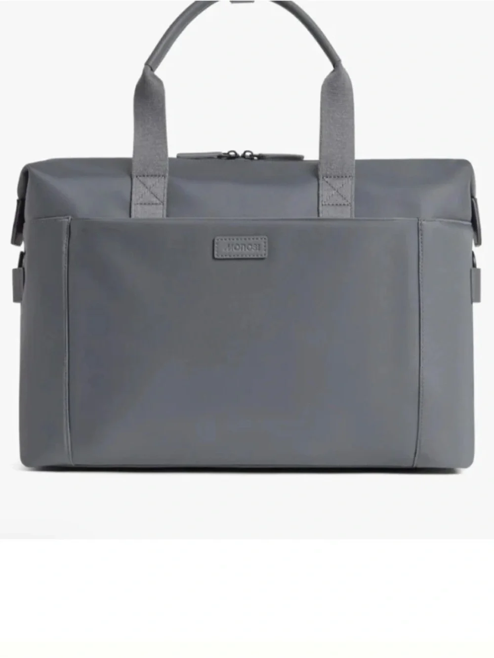 Monos Metro Duffel Bag Dove Gray Blue Weekender Carry On Vegan Leather Trolley